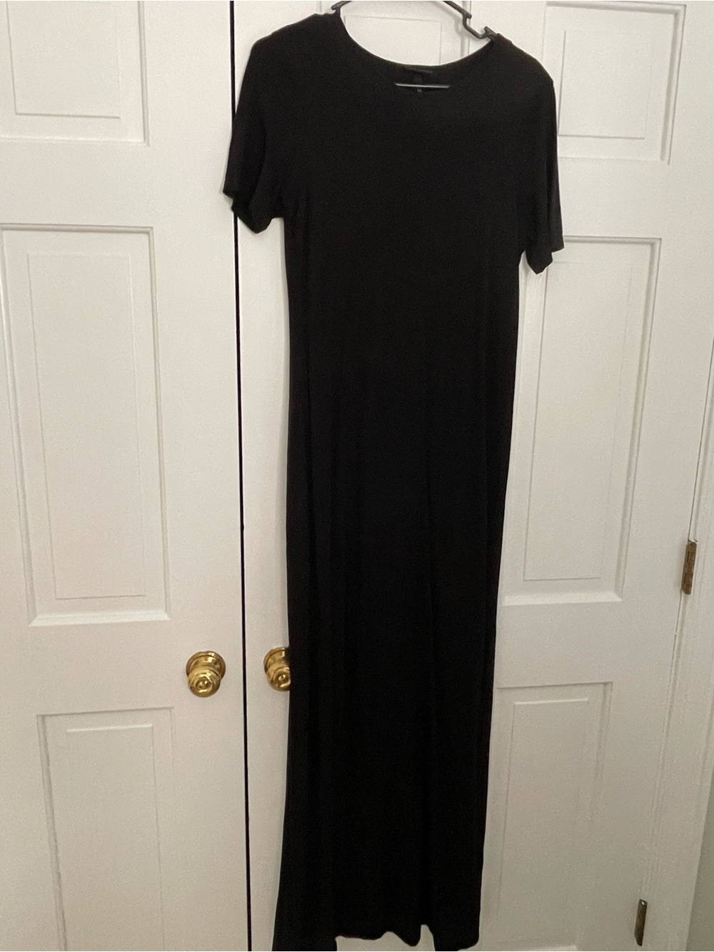 Who What Wear Black Short-Sleeve Maxi Dress